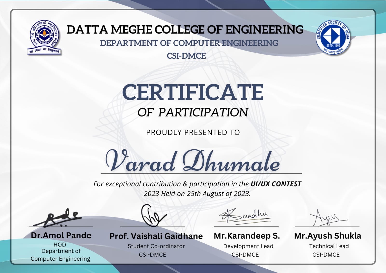 Certificate 1