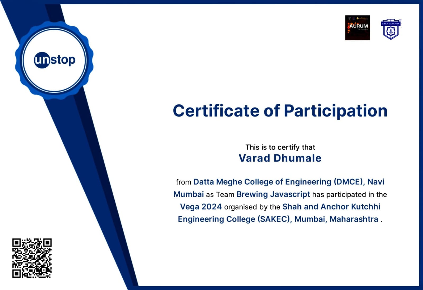 Certificate 1